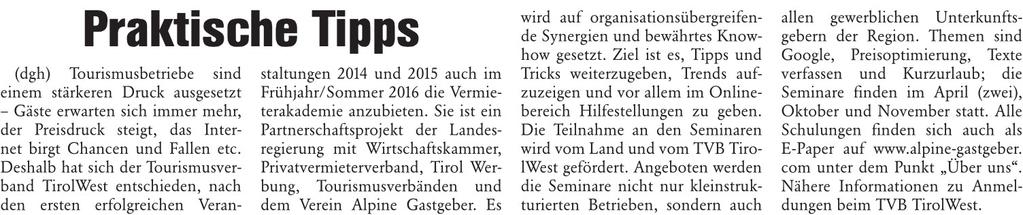 Rundschau - Oberländer Wochenzeitung / Landeck Seite 51 / 20.
