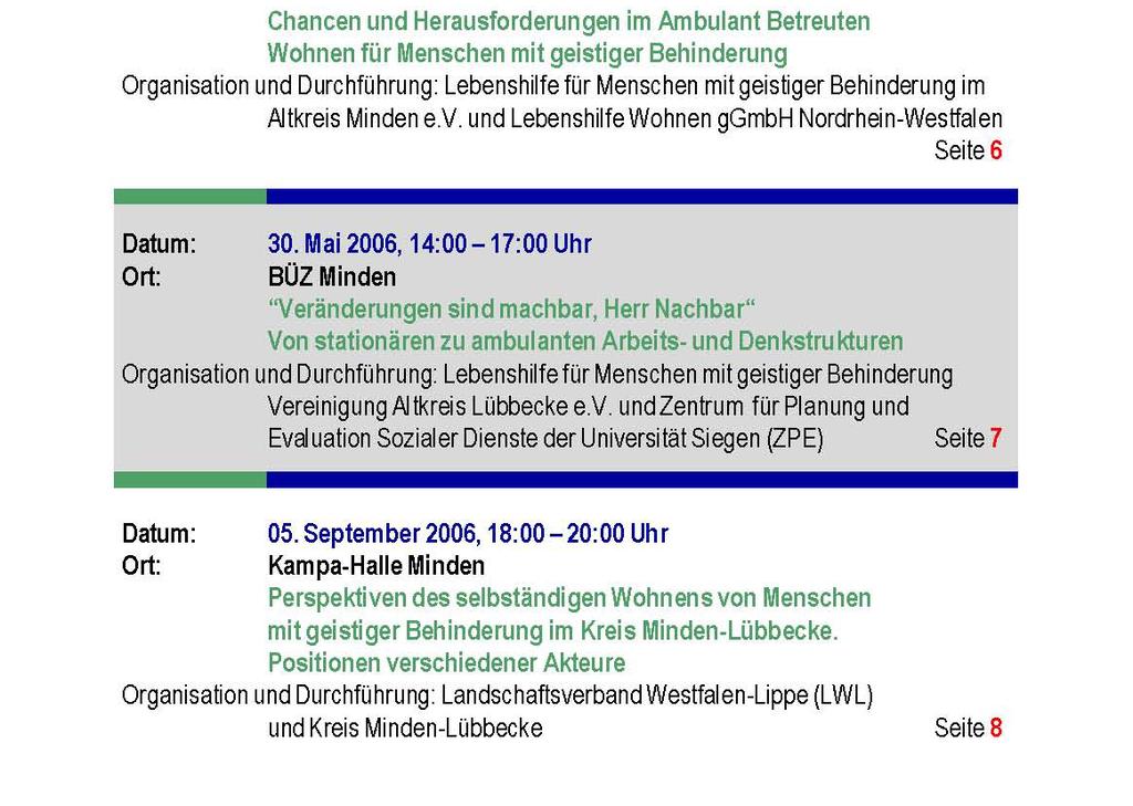 Minden-Lübbecke Übersichtsplan zur