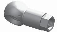 Kugelpfannen DIN 71805 mbo-norm 03 Form B - mit Sprengring un Nut für Sicherungsbügel; für Winkelgelenke Form C, CS a ±0,3 e Min. Masse (kg) per Stück A 6 M 4 1) 10 03 0000 0006/.