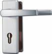 KKT512 Türschutzbeschlag ohne Zylinderschutz - Klasse ES1 Für Wohnungsabschlusstüren Geeignet für Stumpf- und Falztüren, DIN-rechts und DIN-links Knopf außen, Drücker innen geeignet für Türstärken