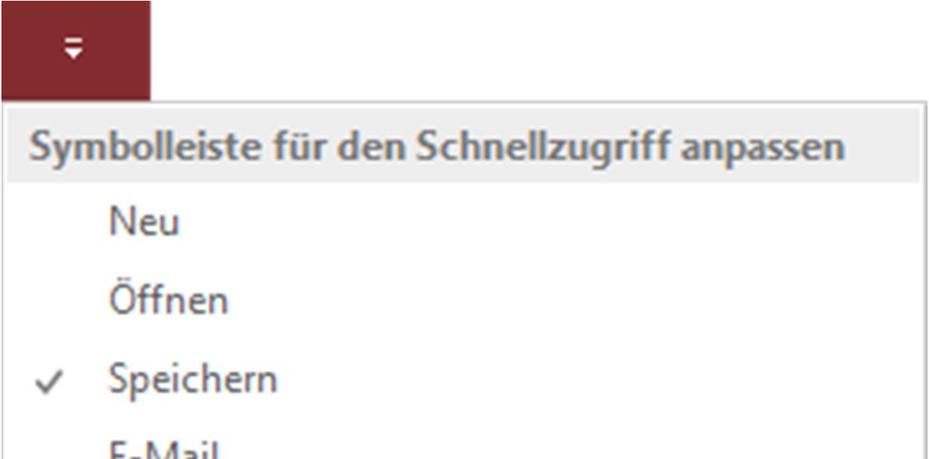 1 Access kennenlernen Die Symbolleiste für den Schnellzugriff individuell anpassen Mithilfe dieser Symbolleiste können Sie oft benötigte Befehle mit nur einem Mausklick ausführen.