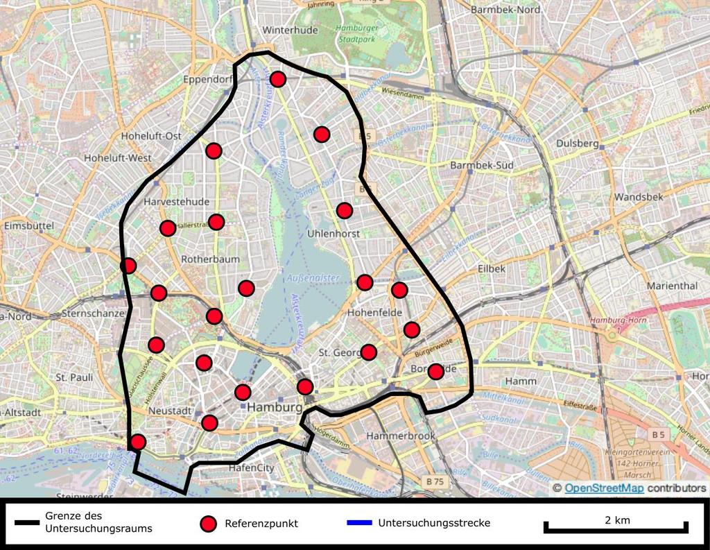 b) Hamburg Abbildung 40: Referenzpunkte