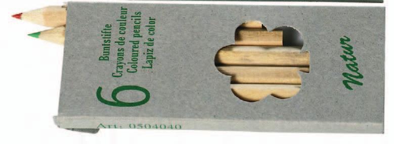 Verchromter Metallzylinder mit 20 langen Buntstiften (ca.