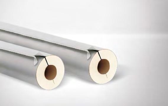 R+F Optiline PUR-PVC- Isolierschalen R+F Optiline PVC-Bogen mit Melaminschaumkern Produktbeschreibung Polyurethan-Leichtschaum, Bogen mit flexiblem Melamin-Innenkern und PVC-Ummantelung,