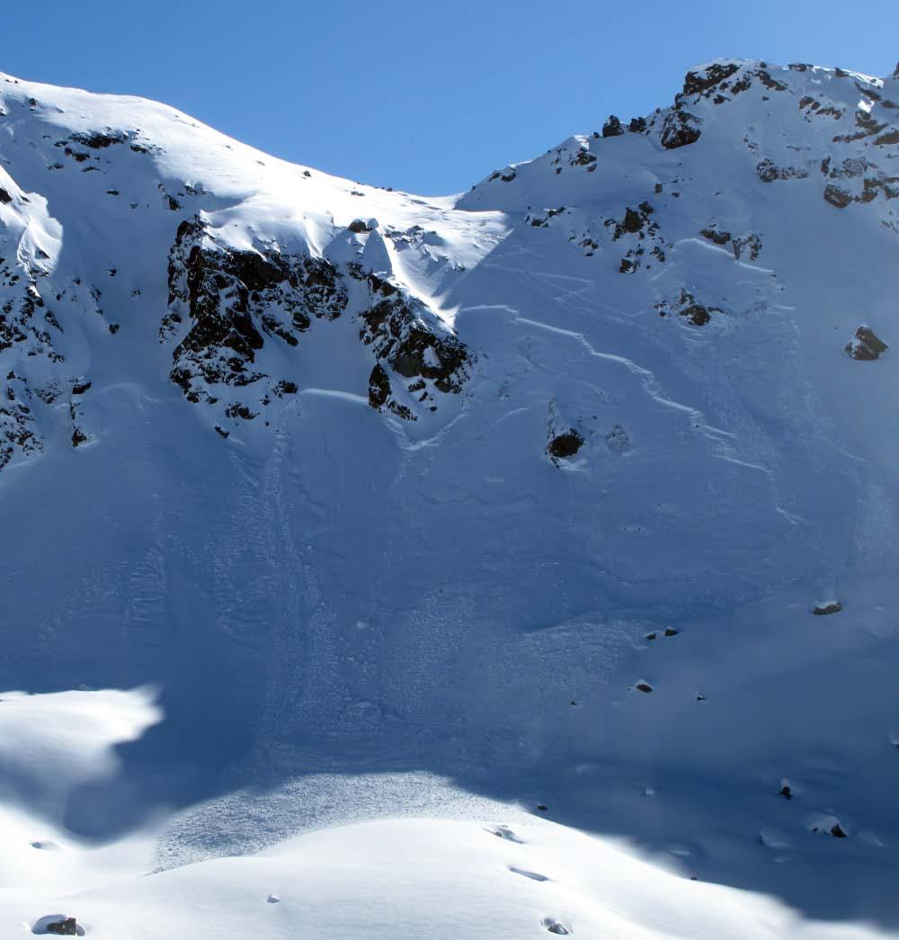 Schneeschuh/Snowboard) eine eigene Spur angelegt wurde (Foto: Kantonspolizei GR, 20.03.
