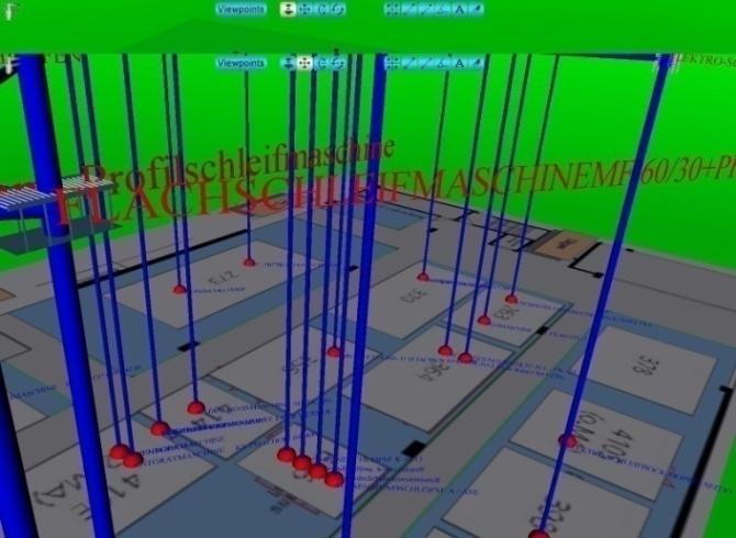 - Logistik Mapping auf Fabriklayout Darstellung der Materialströme In-Relation-Setzen zu