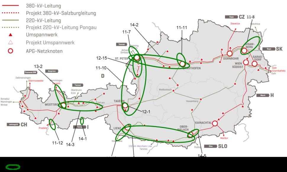 Network Development Plan of APG Total investment AT ~ est. 2,4 bill. Planning horizon: 217-226 New lines: est.