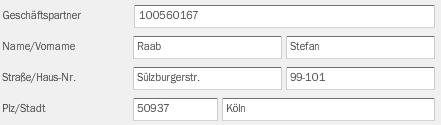 Portale Fastlane Modellierungsansatz Generiert UI Komponenten, die manuell in ein Layout eingebunden werden. Partner -BP (Geschäftspartner) -Name (Name) -Firstname (Vorname) -Street (Straße) -.