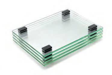 Kundenspezifikationen Glaspads Beispiel: Eckenschutzprofil in Tulpenform Klebepolster ohne Kleber für Glasoberflächen - die sauberste Lösung. Glasflächen sind empfindlich und benötigen Schutz.
