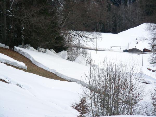 2008) Schneegleiten vor dem letzten Schneefall und Regen am Montag 22.