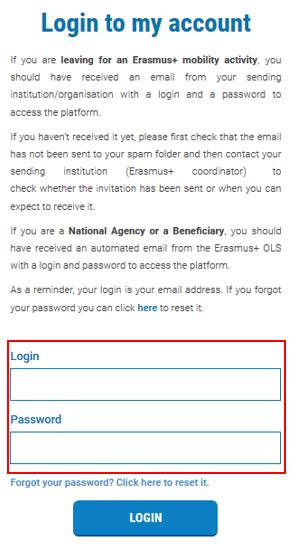 Falls Sie Ihr Passwort vergessen haben, klicken Sie bitte auf den Link Passwort vergessen?