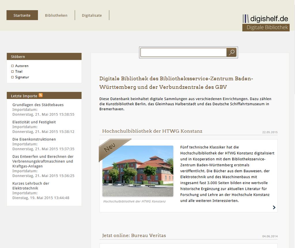 Digitalisierung: digishelf.