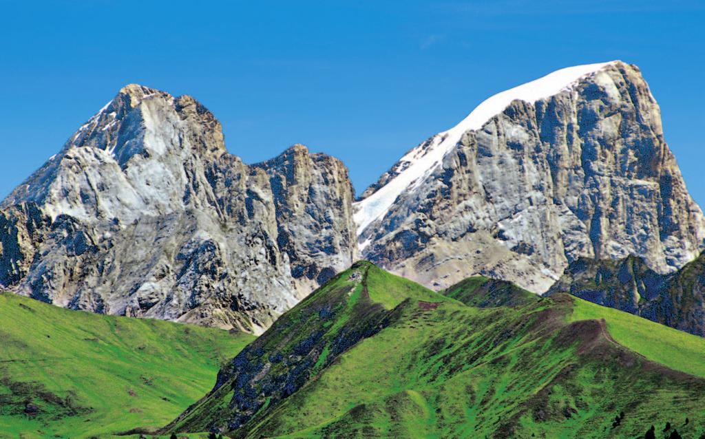 Die östlichen Bergregionen Die Vajolettürme, eines von vielen Wahrzeichen in König Laurins
