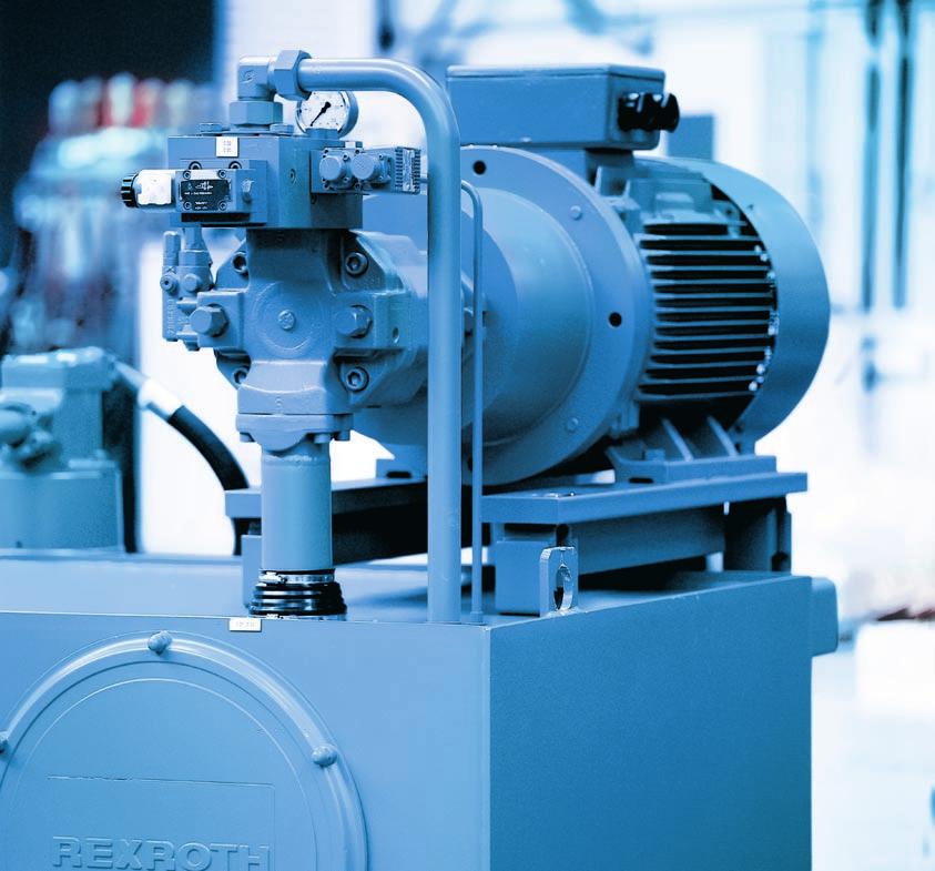 2 Individueller Antrieb mit standardisierten Hydroaggregaten Wie alle Komponenten und Systeme von Rexroth werden selbstverständlich auch die Kraftpakete bis 800 Liter Behältergröße nach