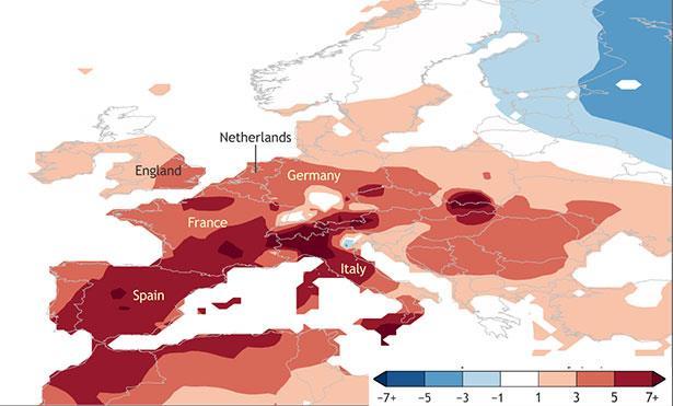 Europa 2017: Juni-Hitze brach Rekorde Hitzewelle übertraf teilweise sogar die Rekorde von 2003 Rekordverdächtiger Frühsommer: Der Juni 2017 war in weiten Teilen Europas viel zu heiß.