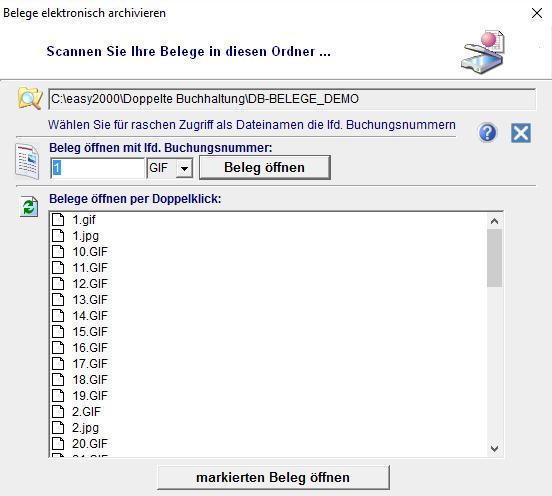 Mit dem Anlegen einer neuen Buchhaltung wird ein Unterverzeichnis mit dem Namen DB-BELEGE_ und dem Namen der neuen Buchhaltung im Dateisystem erstellt.