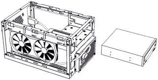 HDD/SSD oder 3,5" HDD. Installation option for 1x 5.