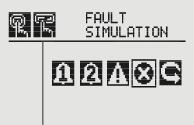 Abbildung 16. Menü Alarms/Fault Reset (Alarme/Fehler zurücksetzen) 3. Wenn Sie eine zu simulierende Alarmstufe auswählen, wird ein Bestätigungsbildschirm aktiviert. Abbildung 19.