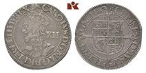 1/2 Groat o. J. (1641/1643), London. Münzzeichen Dreieck. Seaby 2832. Feine Patina, vorzüglich 40,00 598 Charles I, 1625-1649. Shilling o. J. (1642-1644), York. Münzzeichen Löwe.