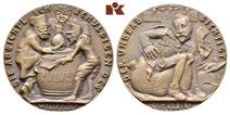 Künker elive Auction 42 Seite 269 MEDAILLEN GOETZ-MEDAILLEN 1604 Bronzegußmedaille o. J., auf die Schuld am Weltkrieg. Wilhelm II. sitzt auf einem Geldsack nach r.