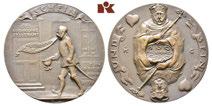 Ferner eine 42jährige Abgabe von der deutschen Ausfuhr in Höhe von je 12% des Wertes (jährlich etwa 1-2 Mrd. Goldmark). 1624 Bronzegußmedaille 1921, auf den Pazifismus.