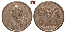 Teston 1559 M, Toulouse, mit Titel von Henri II. Duplessy 1031. Kl. Schrötlingsfehler am Rand, sehr schön 441 Louis XIV, 1643-1715. Bronzemedaille o. J. (ca.