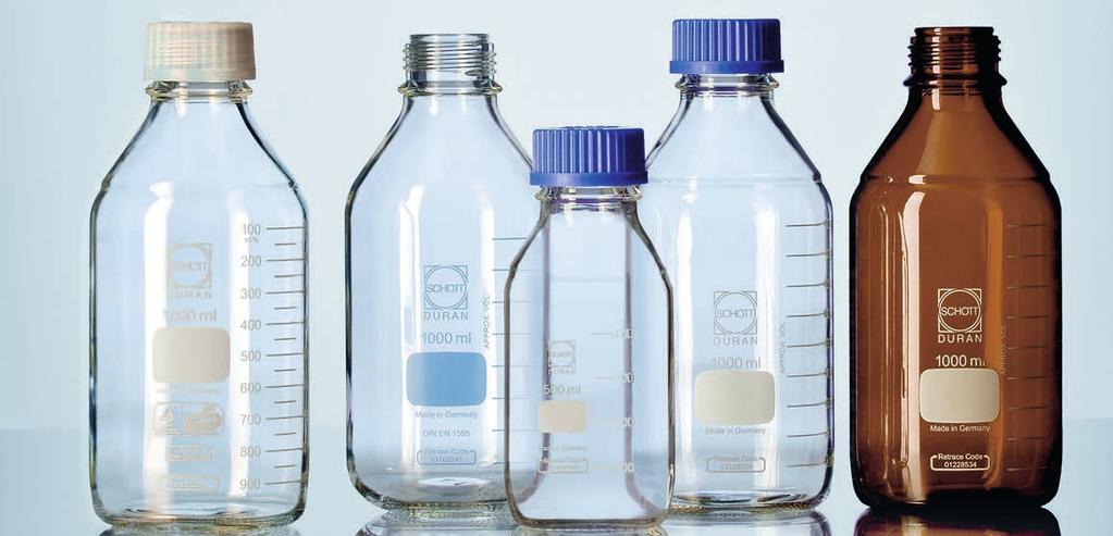DURAN LAbORGLAsFLAschEN: VIELFAch bewährt UNIVERsELL EINsEtzbAR 03 DURAN Laborglasflaschen überzeugen durch herausragende Eigenschaften.
