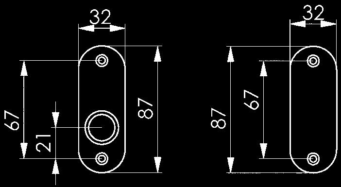 15099 15115 421Z Zylinder-Kurzschild Edelstahl rostfrei, runde Form.