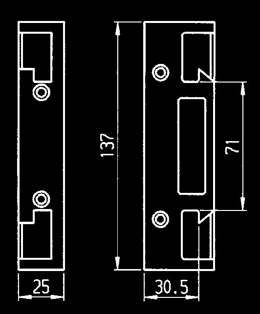 links verwendbar 2) Aludrücker-Paar, silberfarbig 3) Stahl-Langschild, silberfarbig, Profil-Zylinder bzw.