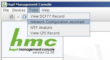 INBETRIEBNAHME Die Basis LAN-Parameter können mit dem, in der hmc integrierten, Network Configuration Assistant eingestellt werden.
