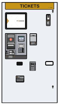 AXESS AG / AX500 TICKET VENDING MACHINE 5 Varianten des AX500 TVM Ticket Vending Machine - Verkaufsautomat Übliche Funktionen Ticketverkauf auf RFID Smart Card, ISO 15693 oder ISO 14443 Verkauf von