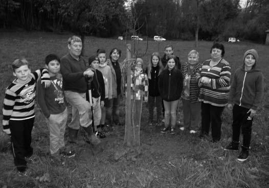 erweitern, pflanzte die OGV-Kindergruppe einen Birnbaum- Hochstamm. Unterstützung erhielten sie hierbei von der OGV- Vorsitzenden Bettina Pacius-Kistler und Vorstandsmitglied Josef Kuhmann.