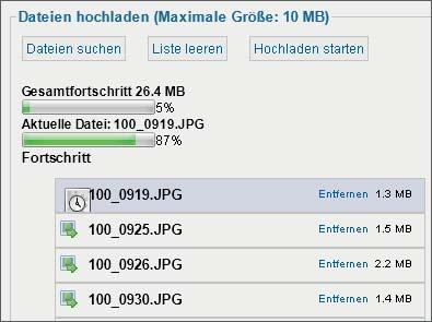 Bilder auf den Webserver laden 1 Bevor Sie Ihre Bilddateien auf Ihrer Website zeigen können, müssen Sie sie auf Ihren Webspace laden.