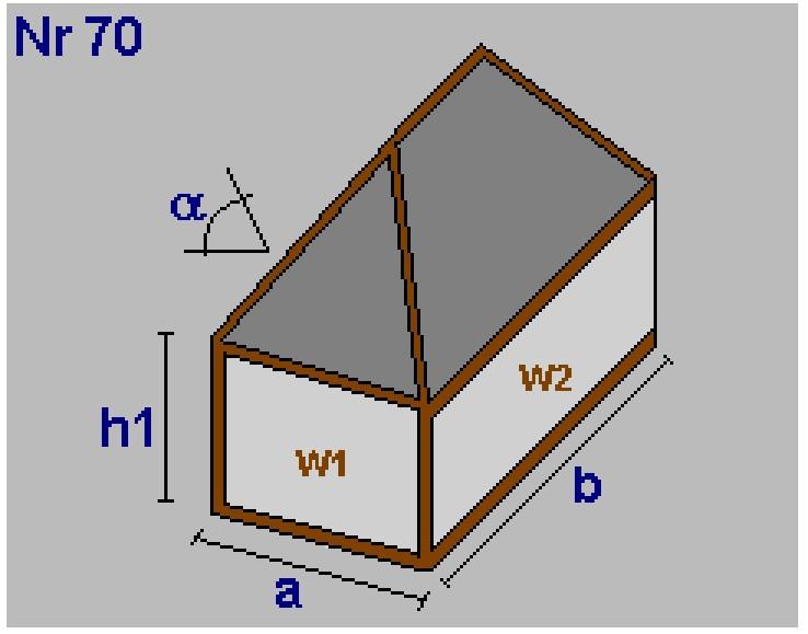 153,4 DG Grundform Dachneigung a( ) 47, a = 11,5 b = 24, h1=,3 lichte Raumhöhe = 6,8 + obere Decke:,38 => 6,47m BGF 276,m² BRI 797,81m³ Dachfl.