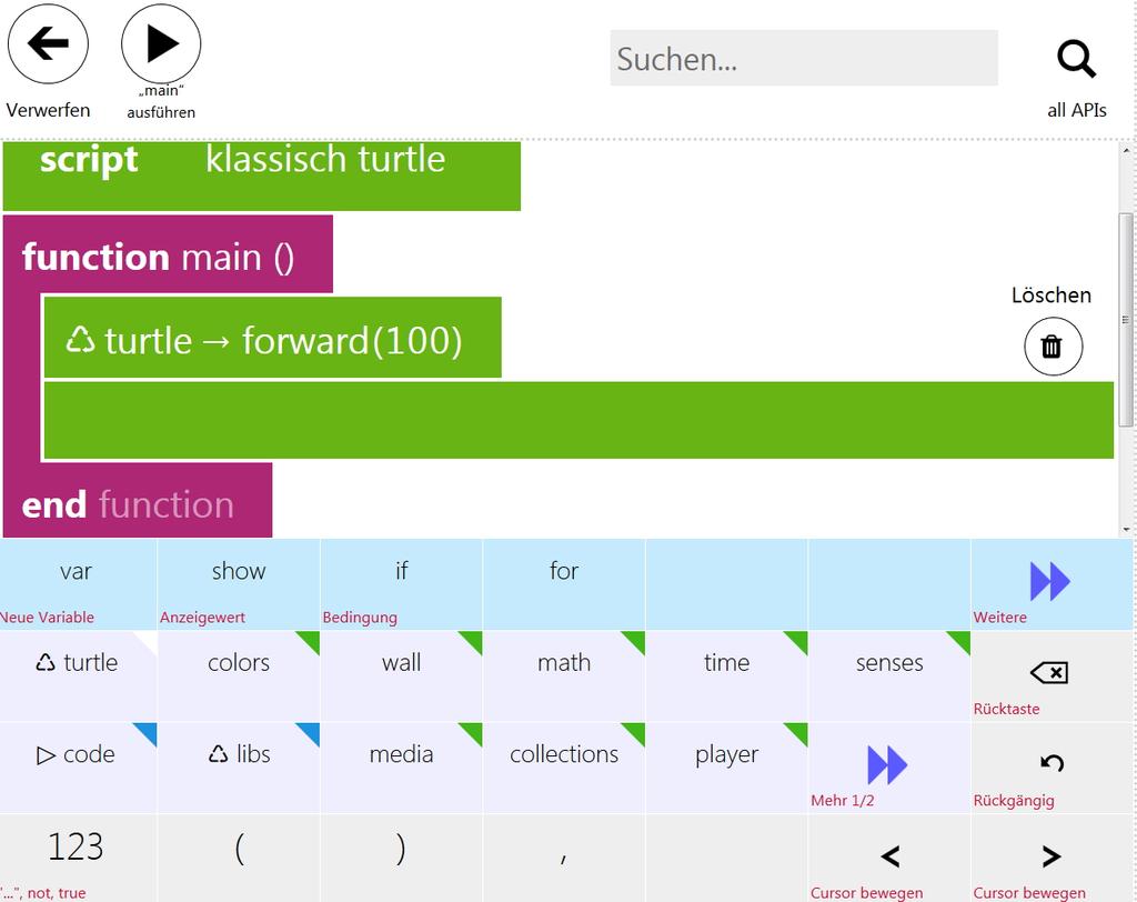 Code your Life - Microsoft Auf Logo-Befehlen aufbauend Bietet verschiedene Schwierigkeitsstufen Plattform touch-optimiert