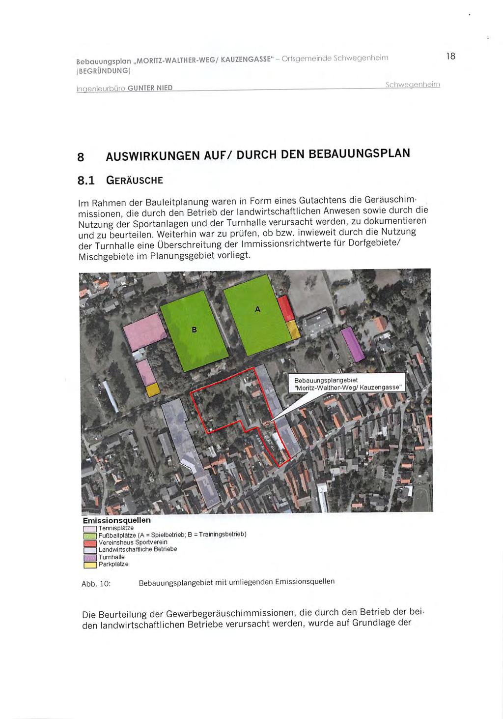 Bebauungsplan MORITZ-WALTHER-WEG/ KAUZENGASSE" - Ortsgemeinde [BEGRÜNDUNG] 18 inaenleurhüro GUNTER NIED 8 AUSWIRKUNGEN AUF/ DURCH DEN BEBAUUNGSPLAN 8.