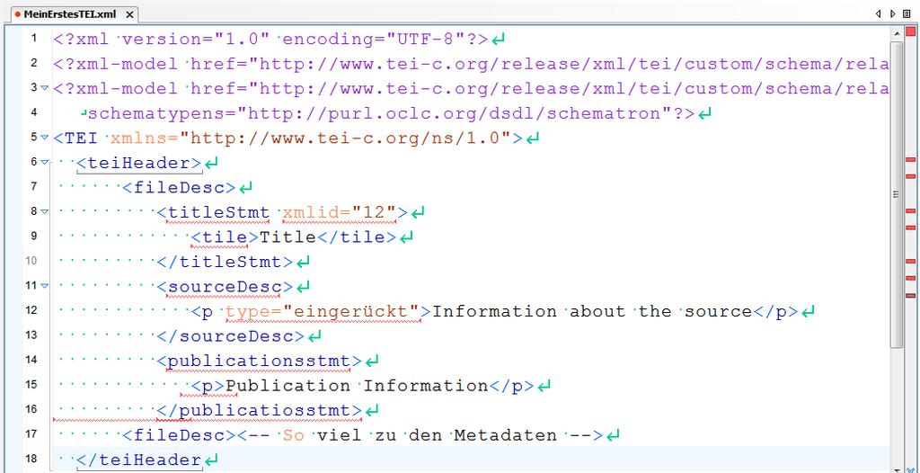 Problemstellung (1) XML-TEI schreiben