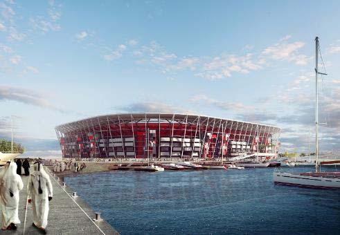 Stuttgart, 29.11.2017 Neuer Stadionentwurf für die FIFA Weltmeisterschaft in Katar 2022 In dieser Woche wurde der Entwurf für das Ras Abu Aboud Stadium in Katar präsentiert.