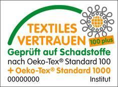 Oeko-Tex Standard 1000 Der Oeko-Tex Standard 1000 war ein Standard für umweltfreundliche Betriebsstätten. Ist jetzt OEKO-TEX Standard 100plus.