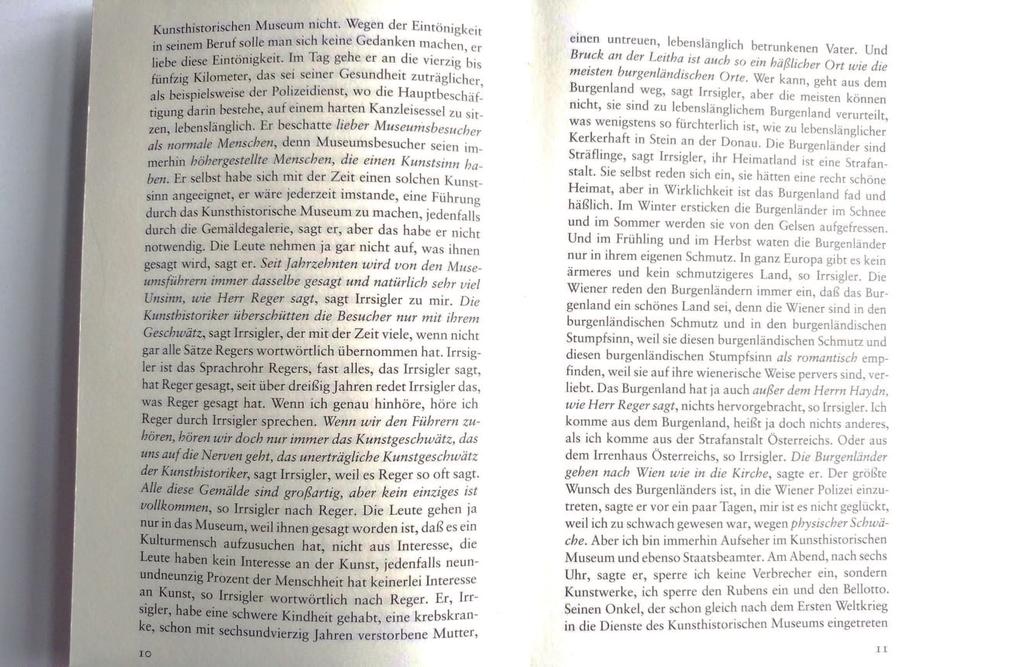 Auszug aus: Thomas Bernhard, Alte