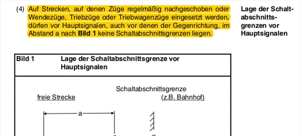 Schaltabschnittsgrenzen