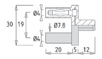 mm Stecker Adaptor 4 mm male / 3 x 0.
