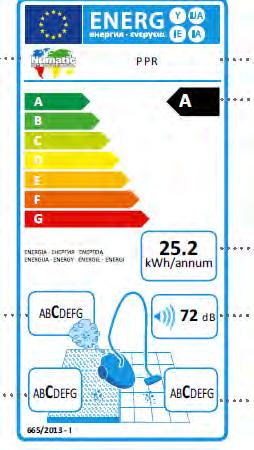 Trockensauger Das EU-Energie-Label Das neue EU-Energie-Label zeigt klar und deutlich alle wichtigen Informationen bei der Wahl eines neuen Staubsaugers.