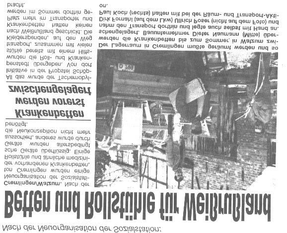 der (Stiftung des Landes Niedersachsen Den Kindern von Tschernobyl ) besucht den Info-Tag und den parallel (und als Unterstützung für die Tschernobyl-Hilfe gedachten) SPD-Flohmarkt. 1994 01.02.