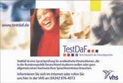 Sprachen 190 Info und Anmeldung für alle Deutschkurse unter 04242 976-4096 Prüfungen Prüfung Zertifikat Deutsch (ZD) Mit dem Bestehen der Prüfung weisen Sie nach, dass Sie über solide Grundkenntnisse