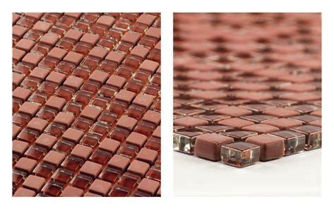 1,0 x 1,0 cm WT009 14,63 Mosaikmatte/-fliese, Farbe: braun, rot, Oberflächeneigenschaft: glatt und matt,  1,0