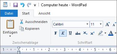 Schritt 9 Nun wählen Sie eine Farbe aus und klicken auf das entsprechende farbige Quadrat (im Beispiel: Kräftiges Blau). Dies hat zur Folge, dass der Text entsprechend umgefärbt wird.