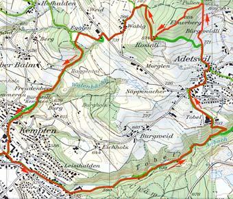 Unsere Route führte uns vom Kempten (oberhalb Wetzikon) durch das verwunschene Chämptnertobel nach Adetswil, von wo wir in einer grosszügigen Schlaufe über den Ebnerberg das Rosinli aus nordöstlicher