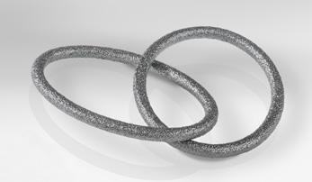 3D-GEDRUCKTE Komponenten auf KOHLENSTOFF- und Graphit-basis 9 CARBOPRINT M Metall-Kohlenstoff-Verbundwerkstoffe CARBOPRINT M ist für Einsatzzwecke konzipiert, bei denen die Kombination der