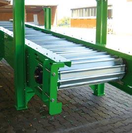 Stahlplattenförderer SPBF 500 Stahlplattenband: Anwendungen: Aufbau: Stahlplatten profilgewalzt,